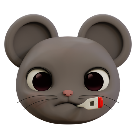 Maus krank Emoji  3D Icon