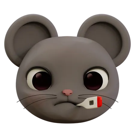 Maus krank Emoji  3D Icon