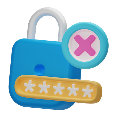 Mauvais mot de passe  3D Icon