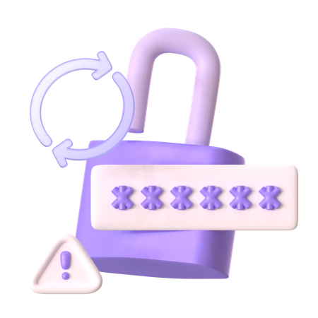 Mauvais mot de passe  3D Icon
