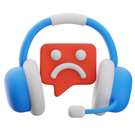 Mauvais service client  3D Icon