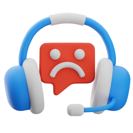 Mauvais service client  3D Icon