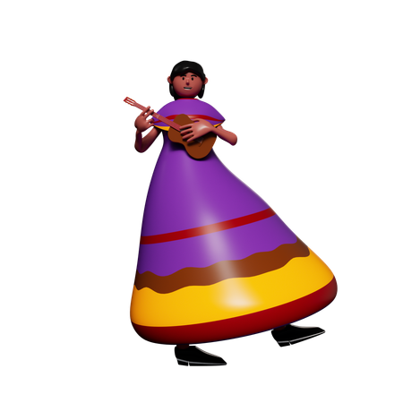 Maxican Girl  3D Icon