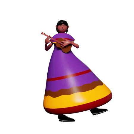 Maxican Girl  3D Icon