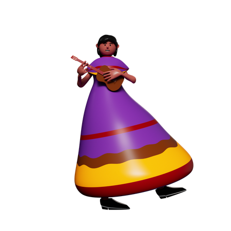 Maxican Girl  3D Icon