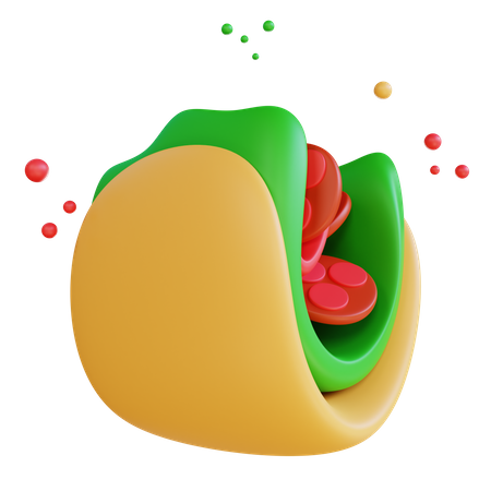 Maxican Taco  3D Icon