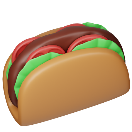 Maxican Taco  3D Icon