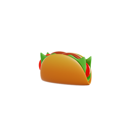 Maxican Taco  3D Icon