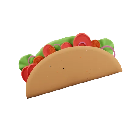 Dentro Do Taco 3 D Voce Encontrara Uma Mistura Harmoniosa De Ingredientes Deliciosos De Carnes Temperadas A Vegetais Frescos E Molhos Saborosos Cada Componente E Cuidadosamente Colocado Em Camadas Para Criar Uma Sinfonia De Sabores Cada Mordida E Uma Explosao De Sabores E Texturas Proporcionando Uma Aventura Culinaria Divertida E Satisfatoria 3D Icon