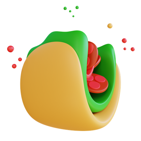 Maxican Taco  3D Icon