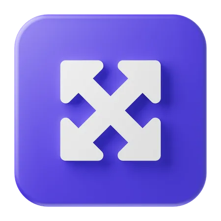 Bouton maximiser  3D Icon