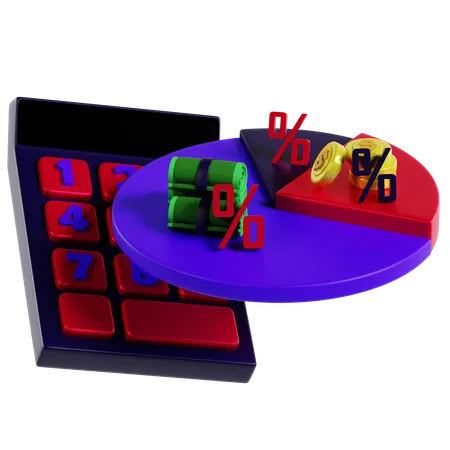 Maximizing Profit Percentage  3D Icon