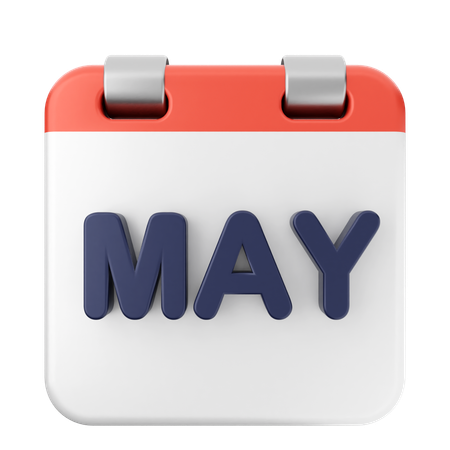 May Calendar  3D Icon