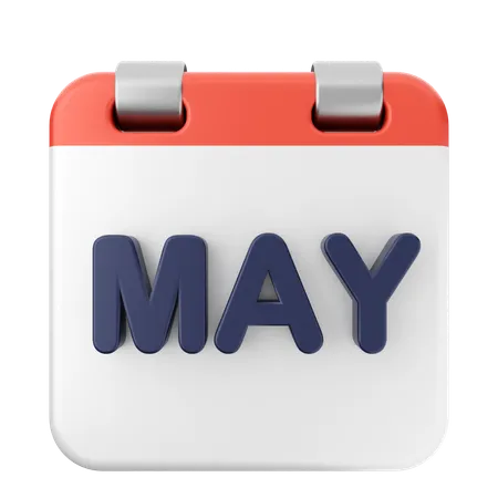 May Calendar  3D Icon