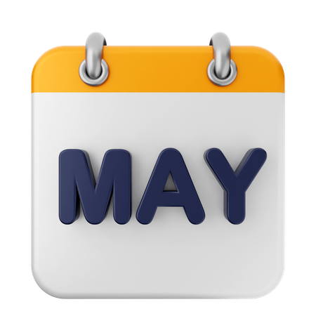 May Calendar  3D Icon