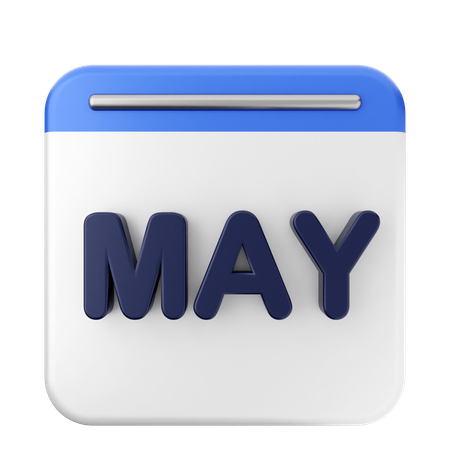 May Calendar  3D Icon