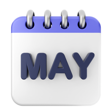 May Calendar  3D Icon