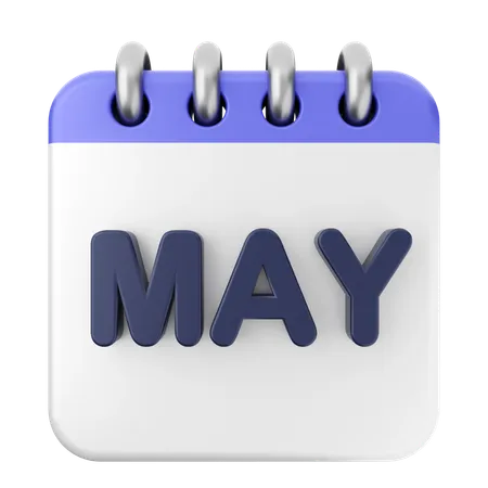 May Calendar  3D Icon