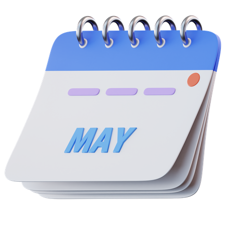 May Calendar  3D Icon