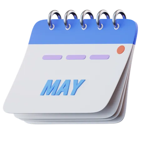 May Calendar  3D Icon