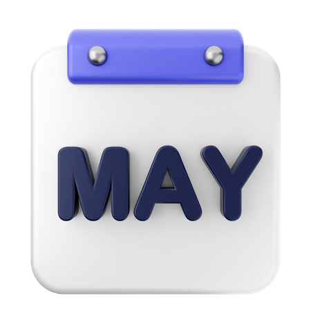 May Calendar  3D Icon