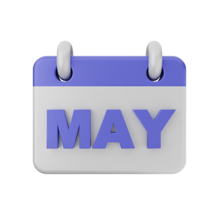 May Calendar  3D Icon