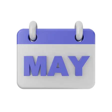 May Calendar  3D Icon