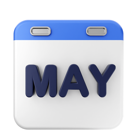 May Calendar  3D Icon