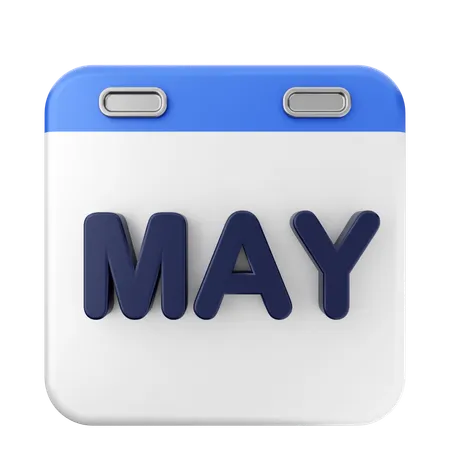 May Calendar  3D Icon