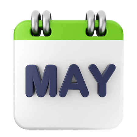 May Calendar  3D Icon