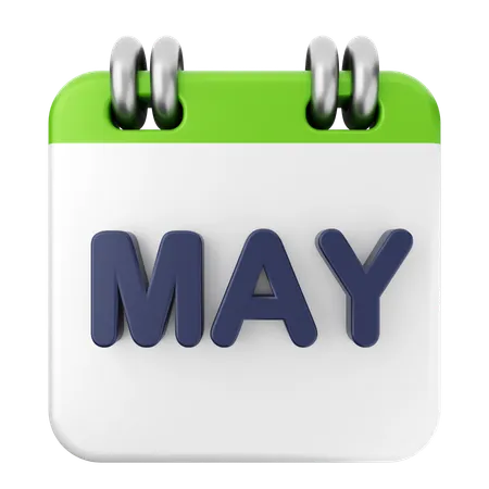 May Calendar  3D Icon