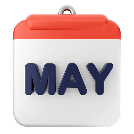 May Calendar  3D Icon