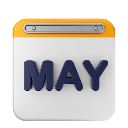 May Calendar  3D Icon