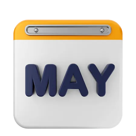 May Calendar  3D Icon