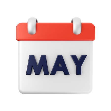 May Calendar 3D Illustration