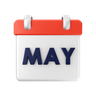 calendar and date emoji 3d