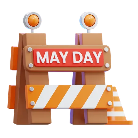 May Day  3D Icon