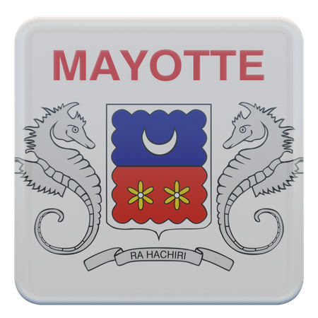 Mayotte flagge  3D Icon