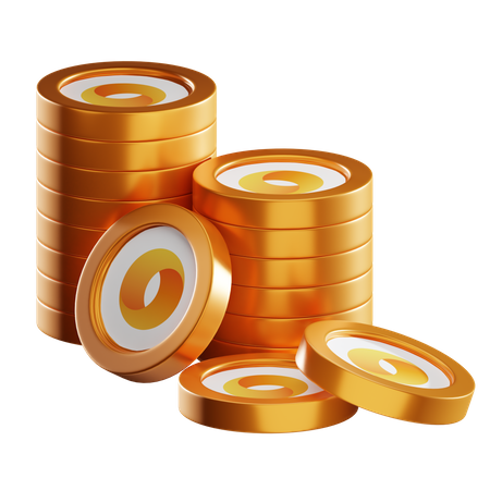 Pilas de monedas mc  3D Icon