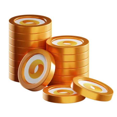 Pilas de monedas mc  3D Icon