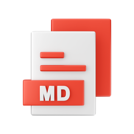 Md File  3D Illustration
