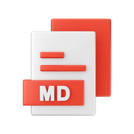 Md File  3D Illustration