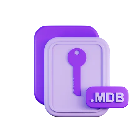 Mdb File  3D Icon