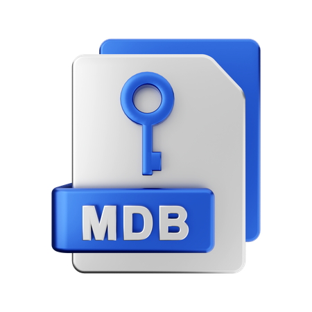 MDB File 3D Illustration