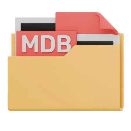 Mdb File Folder  Icon 3  3D Icon