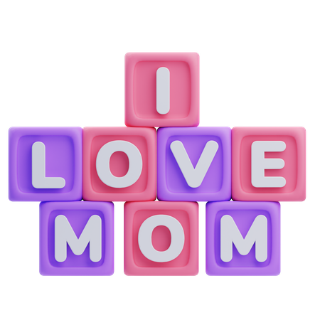 Amo el cubo de mamá  3D Icon