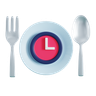 3d lunch time logo