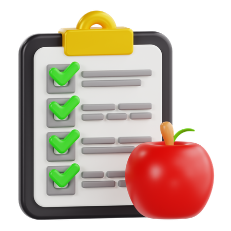 Meal plan  3D Icon