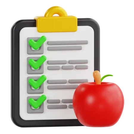 Meal plan  3D Icon