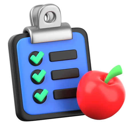 Meal Plan  3D Icon